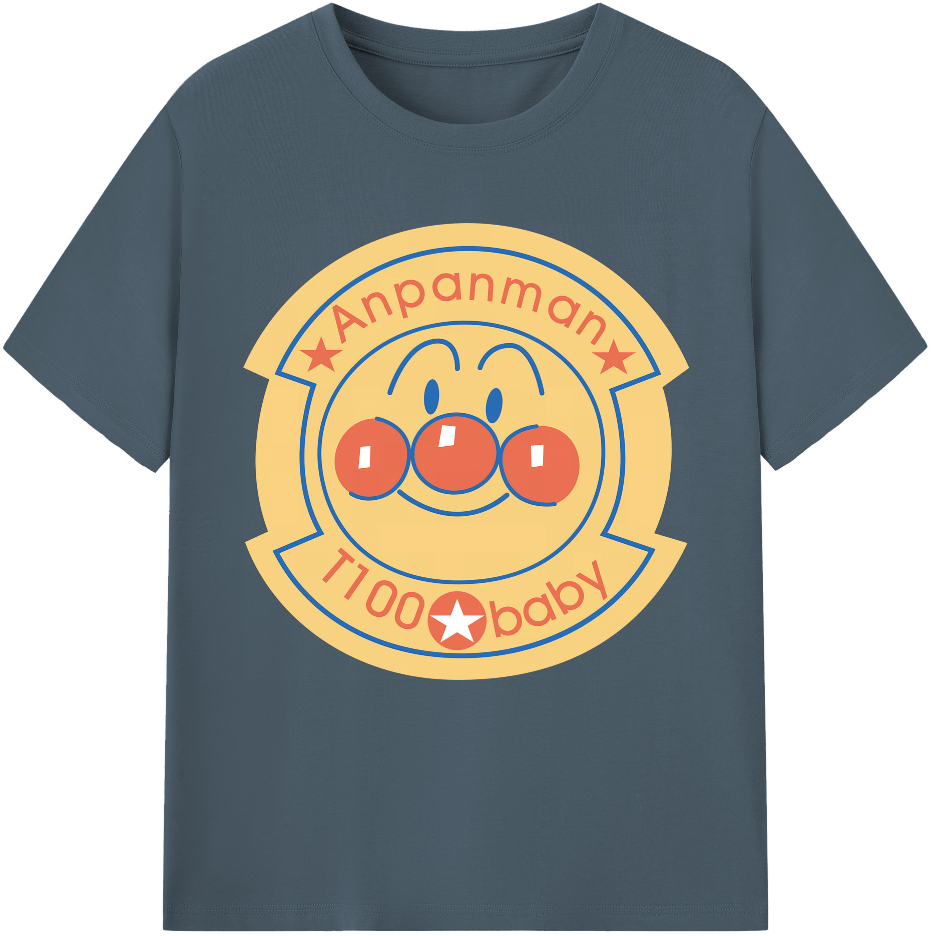（画像用） アンパンマン Anpanman 綿100％半袖Tシャツ（フロントプリント）